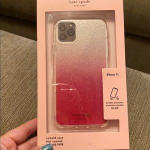Kate Spade iPhone 11 case pink/white ombré New